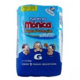 Fralda Turma da Mônica Tripla Prot G c/9